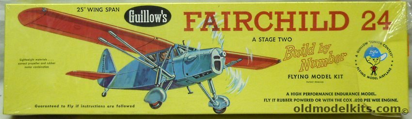 Guillows Fairchild 24 - 25 inch Wingspan - R/C Control Line or Rubber Powered Kit, 701-250 plastic model kit